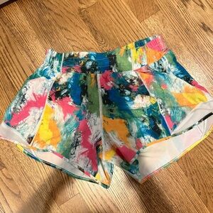 Lululemon Athletica Multicolor High Waist Shorts size 6 VGUC